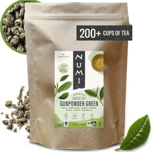 1000g Organic Tea Gunpowder Green, 16 Ounce Pouch, Loose Leaf Tea (Packaging May Vary)